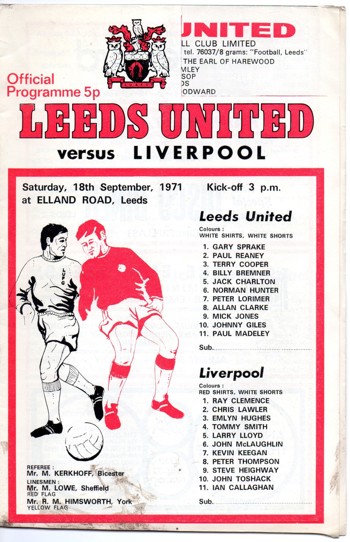 Match programme
